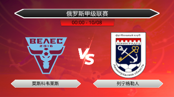 俄罗斯甲级联赛 莫斯科韦莱斯 VS 列宁格勒人