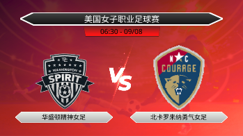 美国女子职业足球赛 华盛顿精神女足 VS 北卡罗来纳勇气女足