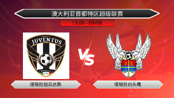 澳大利亚首都特区超级联赛 堪培拉祖云达斯 VS 堪培拉白头鹰
