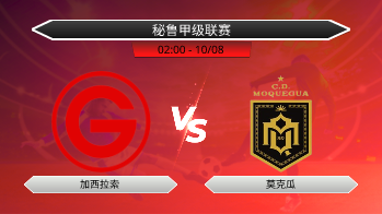 秘鲁甲级联赛 加西拉索 VS 莫克瓜
