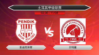 土耳其甲级联赛 彭迪克体育 VS 贝特曼