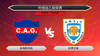 阿根廷乙级联赛 圭梅斯竞技 VS 拉费尔拿