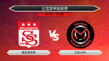 土耳其甲级联赛 锡瓦斯体育 VS 文尼沙FK