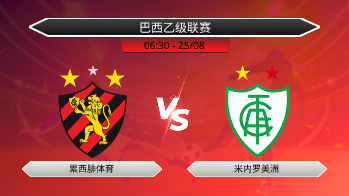 巴西乙级联赛 累西腓体育 VS 米内罗美洲