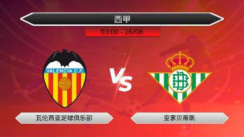 西甲 - 瓦伦西亚足球俱乐部 vs 皇家贝蒂斯