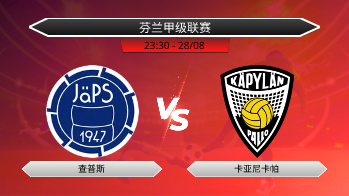 芬兰甲级联赛 查普斯 VS 卡亚尼卡帕