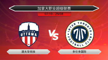 加拿大职业超级联赛 渥太华竞技 VS 多伦多国际