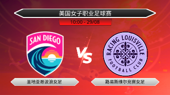 美国女子职业足球赛 圣地亚哥波浪女足 VS 路易斯维尔竞赛女足