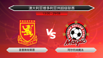 澳大利亚维多利亚州超级联赛 普雷斯顿莱恩 VS 阿尔托纳魔法
