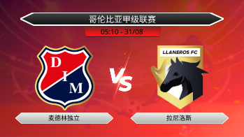 哥伦比亚甲级联赛 麦德林独立 VS 拉尼洛斯