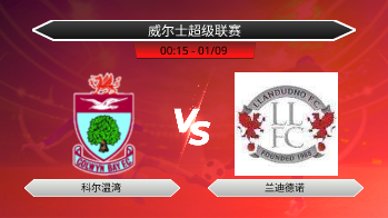 威尔士超级联赛 科尔温湾 VS 兰迪德诺