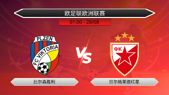 欧足联欧洲联赛 - 比尔森胜利 vs 贝尔格莱德红星