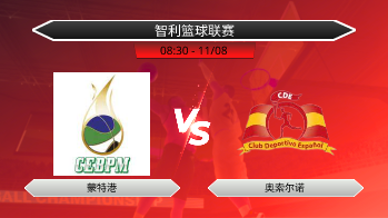 智利篮球联赛 蒙特港 VS 奥索尔诺