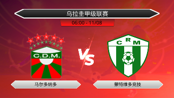 乌拉圭甲级联赛 马尔多纳多 VS 蒙特维多竞技