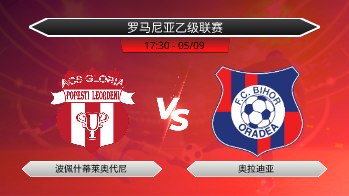 罗马尼亚乙级联赛 波佩什蒂莱奥代尼 VS 奥拉迪亚