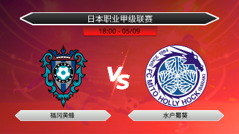 日本职业甲级联赛 福冈黄蜂 VS 水户蜀葵