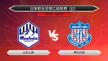 日本职业足球乙级联赛（J2） 山形山神 VS 甲府风林