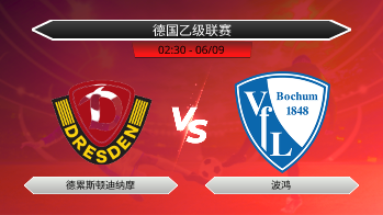 德国乙级联赛 德累斯顿迪纳摩 VS 波鸿