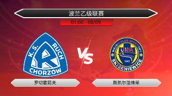 波兰乙级联赛 罗切霍茹夫 VS 斯凯尔涅维采