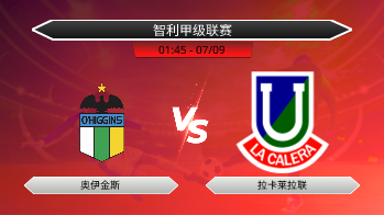 智利甲级联赛 奥伊金斯 VS 拉卡莱拉联
