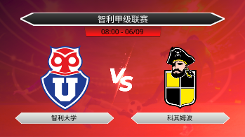 智利甲级联赛 智利大学 VS 科其姆波