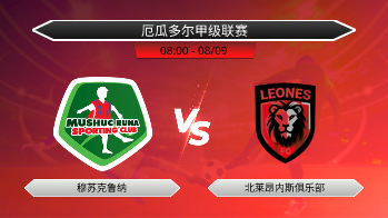 厄瓜多尔甲级联赛 穆苏克鲁纳 VS 北莱昂内斯俱乐部