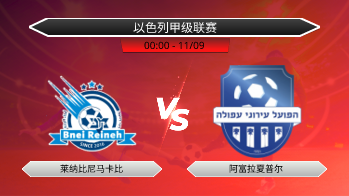 以色列甲级联赛 莱纳比尼马卡比 VS 阿富拉夏普尔