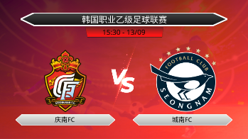 韩国职业乙级足球联赛 庆南FC VS 城南FC