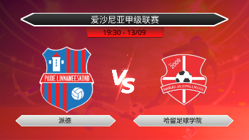 爱沙尼亚甲级联赛 派德 VS 哈留足球学院