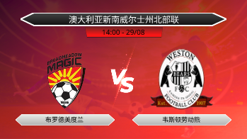 澳大利亚新南威尔士州北部联 布罗德美度兰 VS 韦斯顿劳动熊