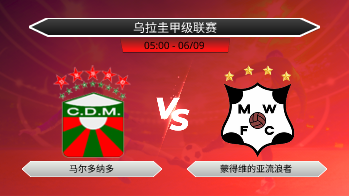 乌拉圭甲级联赛 马尔多纳多 VS 蒙得维的亚流浪者