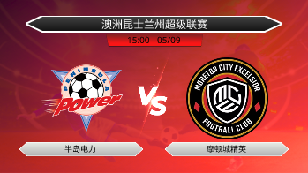 澳洲昆士兰州超级联赛 半岛电力 VS 摩顿城精英