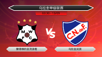 乌拉圭甲级联赛 蒙得维的亚流浪者 VS 乌拉圭民族
