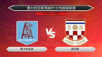 澳大利亚新南威尔士州超级联赛 莱卡特老虎 VS 悉尼联
