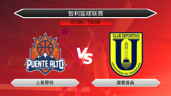 智利篮球联赛 上普恩特 VS 康塞普森