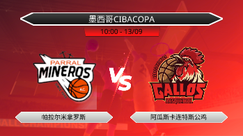 墨西哥CIBACOPA 帕拉尔米拿罗斯 VS 阿瓜斯卡连特斯公鸡