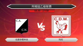 阿根廷乙级联赛 北索尔塔中央 VS 玛伦